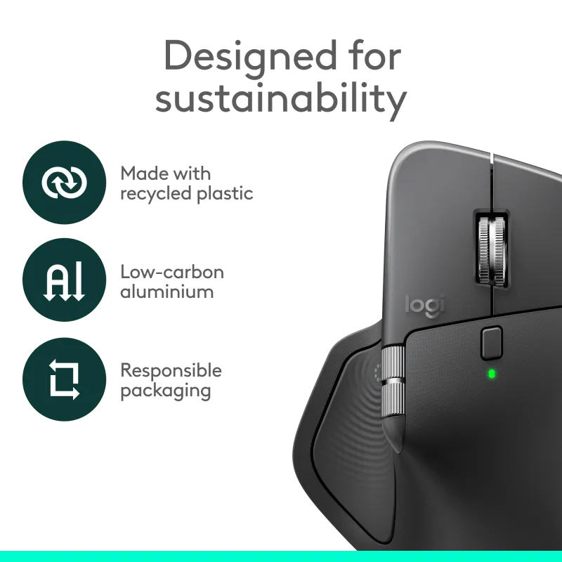 Logitech 910-007617 Logitech MX Master 4 for Business mouse wireless 8K DPI Logi Bolt USB-C Bluetooth MagSpeed graphite 910-007617 5099206133143