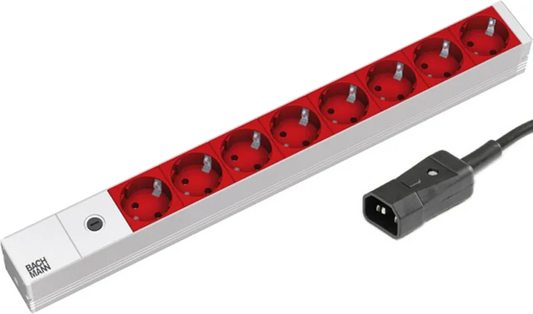 Bachmann 333.410 Bachmann PDU 19" 1U Intrare C14, Iesire 8x Schuko, Cablu 2m 5715063023402