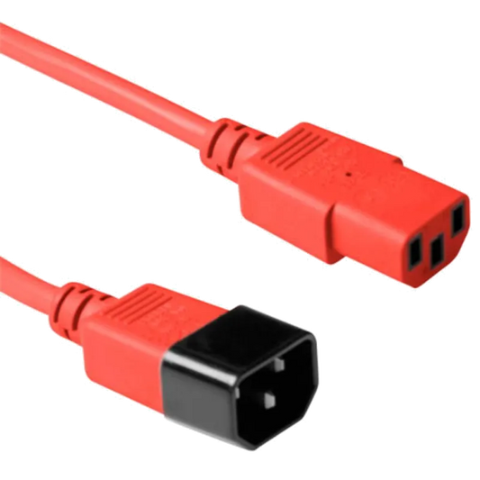 MicroConnect PE1413R18 MicroConnect Prelungitor cablu alimentare IEC320 C14 - tata -> IEC320 C13 - mama, 1.8m, rosu 5715063079690