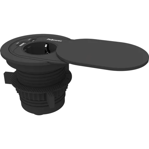 Fellowes 100137177 Fellowes Power Spot priza incorporabila 60mm / 80mm 1x230V USB-A si USB-C cablu 2m 0043859806768