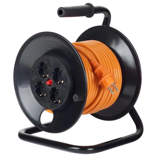 Bachmann 392.425 Bachmann Prelungitor cu tambur 4 prize 25m fisa Schuko cablu H05VV-F 3G 2.50 5944027004083
