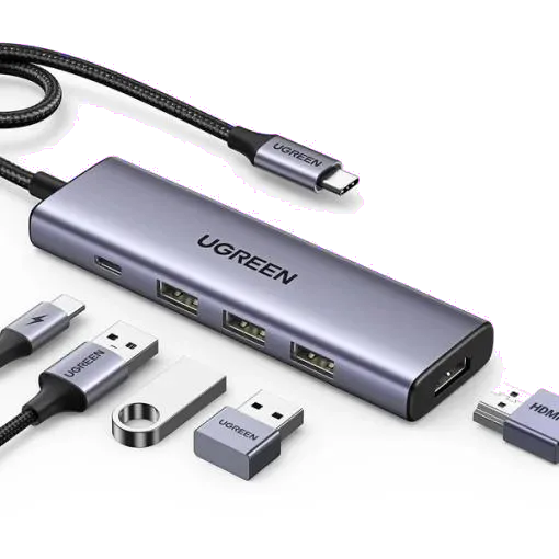 Ugreen 45379 Ugreen Docking station USB-C CM498 7-in-1 HDMI 4K 60Hz PD 100W gri 6941876243792