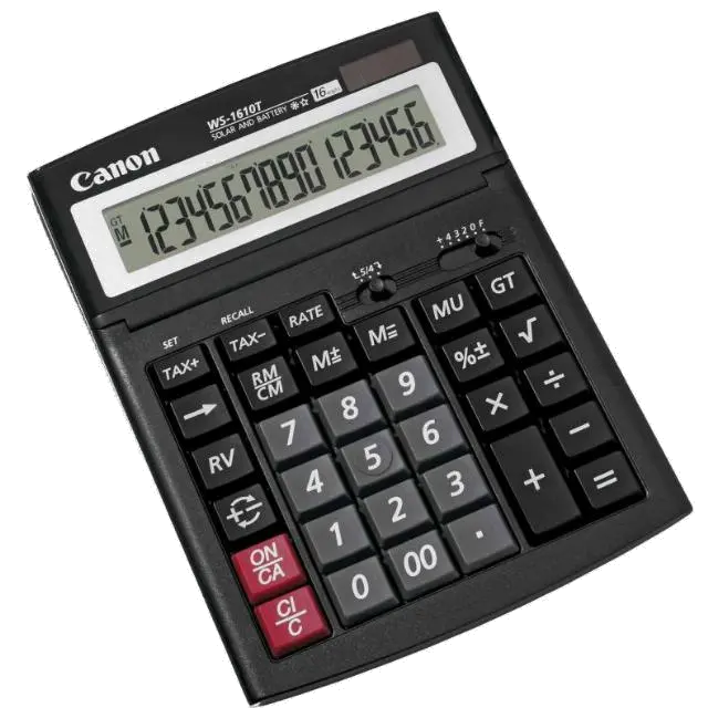 Canon 0696B001 WS-1610T Calculator de birou, 16 digiti, ecran rabatabil, 4960999291277