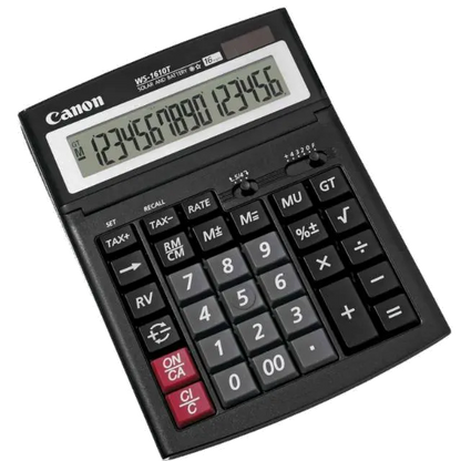 Canon 0696B001 WS-1610T Calculator de birou, 16 digiti, ecran rabatabil, 4960999291277