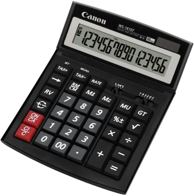 Canon 0696B001 WS-1610T Calculator de birou, 16 digiti, ecran rabatabil, 4960999291277