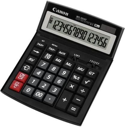 Canon 0696B001 WS-1610T Calculator de birou, 16 digiti, ecran rabatabil, 4960999291277