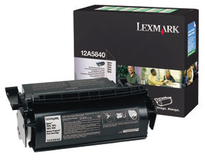 Lexmark 12A5840 Cartus toner negru, ORIGINAL, Return Program, 10.000 pag, 734646222020