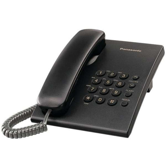 Panasonic KX-TS500FXW KX-TS500FXB Telefon analogic, tasta TONE, FLASH, REDIAL, reglaj volum, negru, 5025232272167 5025232272174