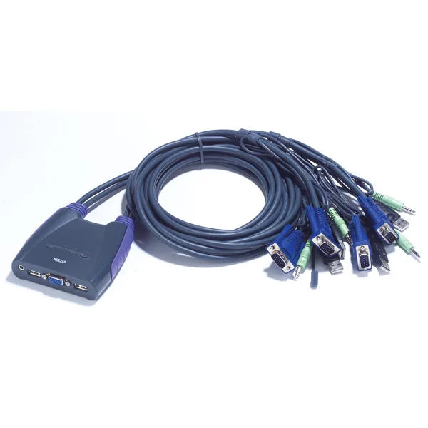 Aten CS64US Aten Switch KVM 4 porturi USB cu cablu 4710423776456