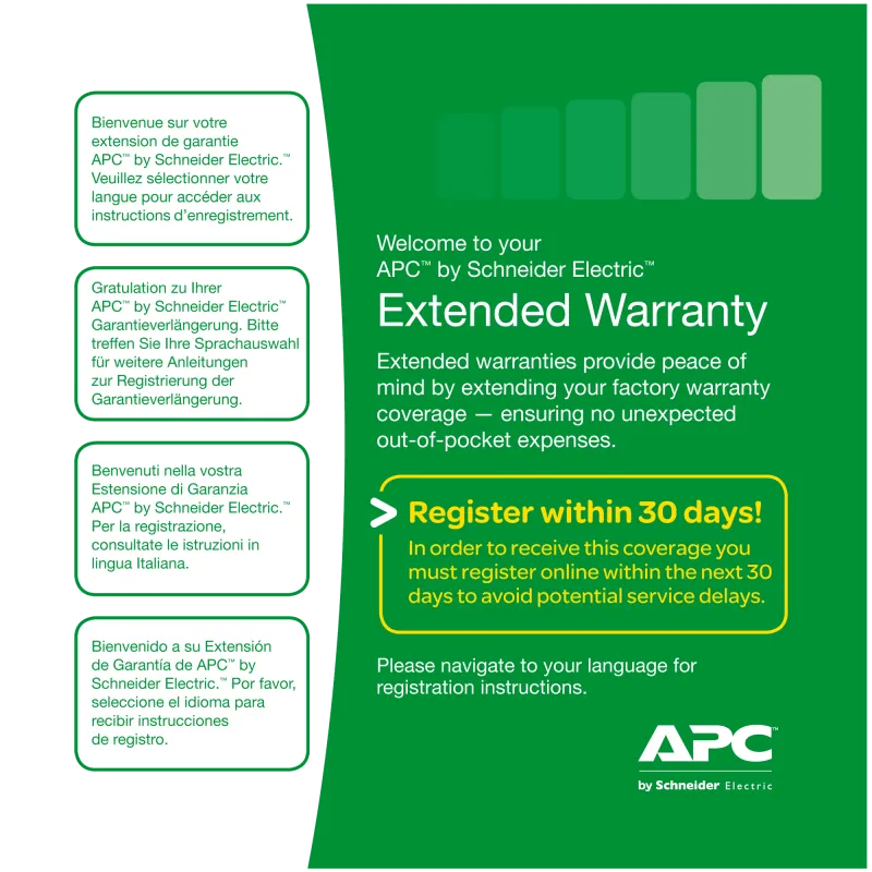 APC WBEXTWAR3YR-SP-02 Service Pack 3 Year Warranty Extension (for new product purchases), 731304259640