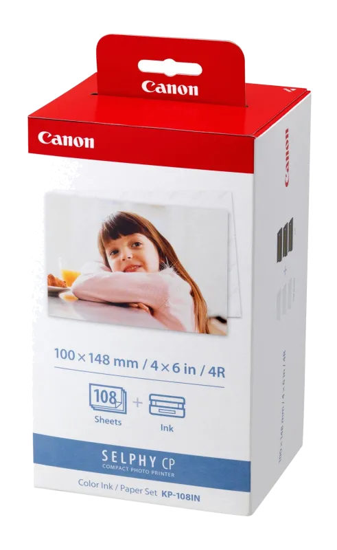 Canon 3115B001 KP-108IN, Color Ink Paper set pentru Selphy CP ribon si hartie 108 poze, 4960999616889