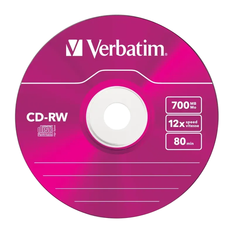 Verbatim 43167 CD-RW 8-12x 700MB, DLP, Slim Case, 023942431671