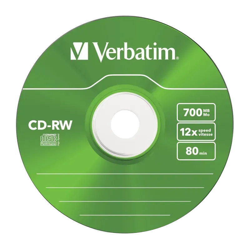 Verbatim 43167 CD-RW 8-12x 700MB, DLP, Slim Case, 023942431671