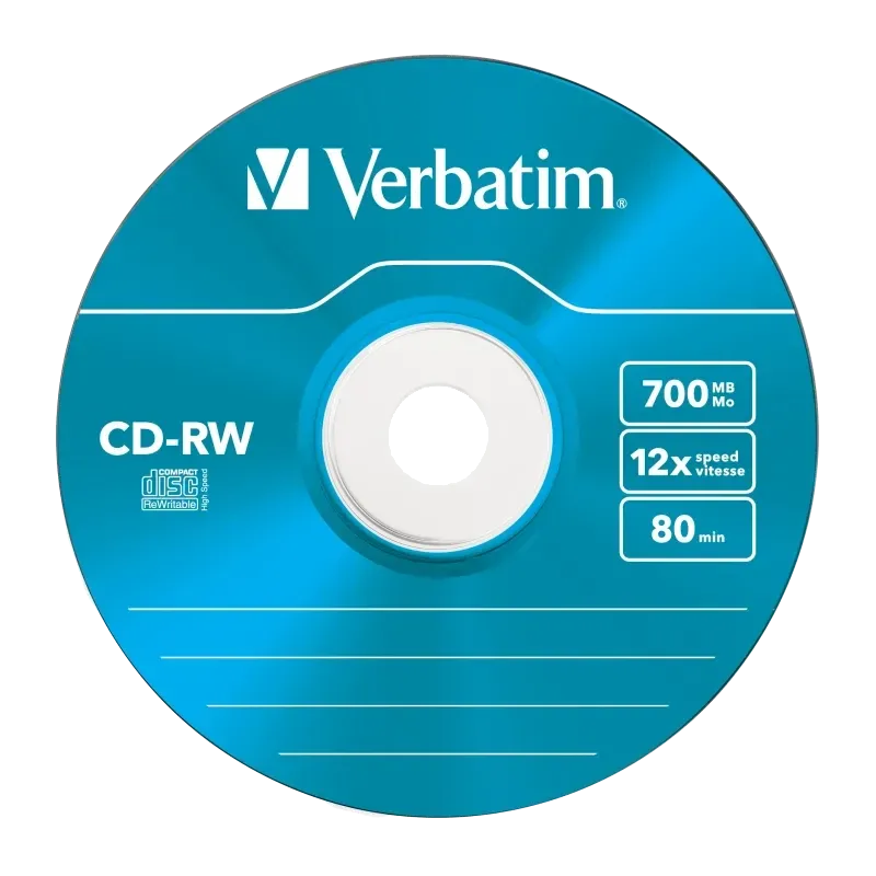 Verbatim 43167 CD-RW 8-12x 700MB, DLP, Slim Case, 023942431671