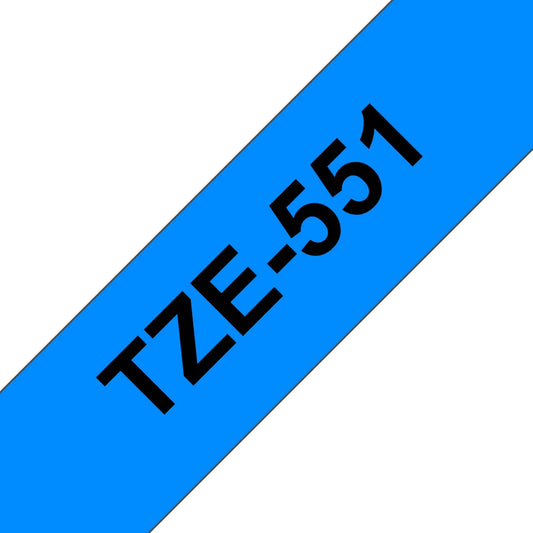 Brother TZE551 Brother Banda laminata TZe-551 24mm 8m negru pe albastru 4977766686532
