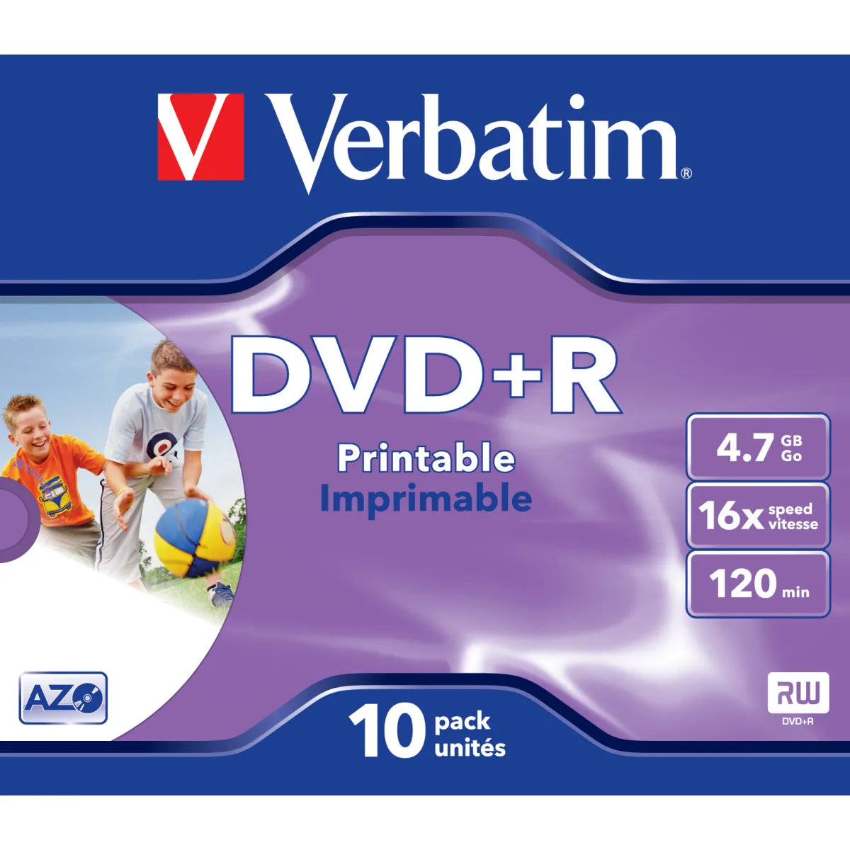 Verbatim 43508 Verbatim DVD+R 16x, 4.7 GB, Jewel Case, printabil inkjet 0023942435075