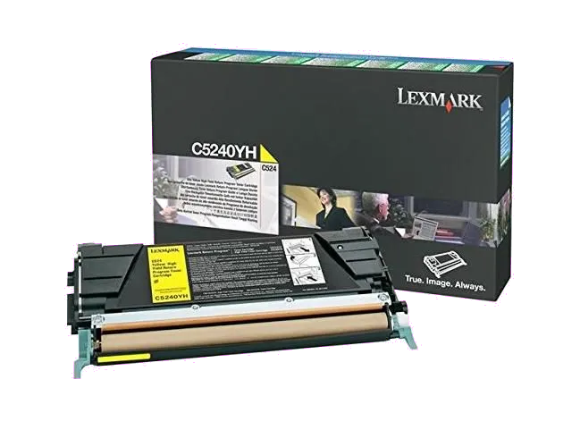 Lexmark C5240YH Cartus toner Yellow, ORIGINAL, Return Program, High Capacity, 5k, 734646396769