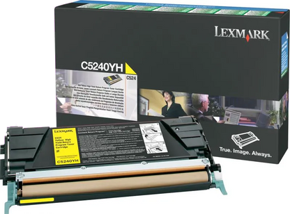 Lexmark C5240YH Cartus toner Yellow, ORIGINAL, Return Program, High Capacity, 5k, 734646396769