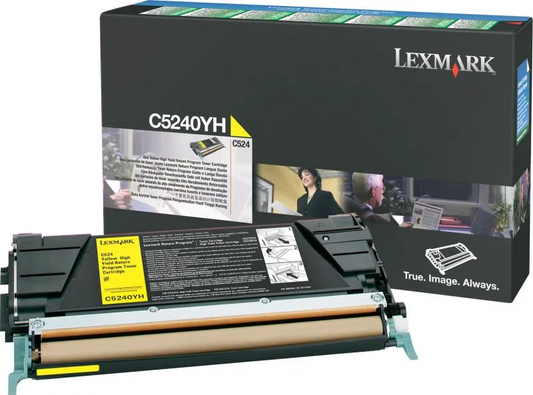 Lexmark C5240YH Cartus toner Yellow, ORIGINAL, Return Program, High Capacity, 5k, 734646396769