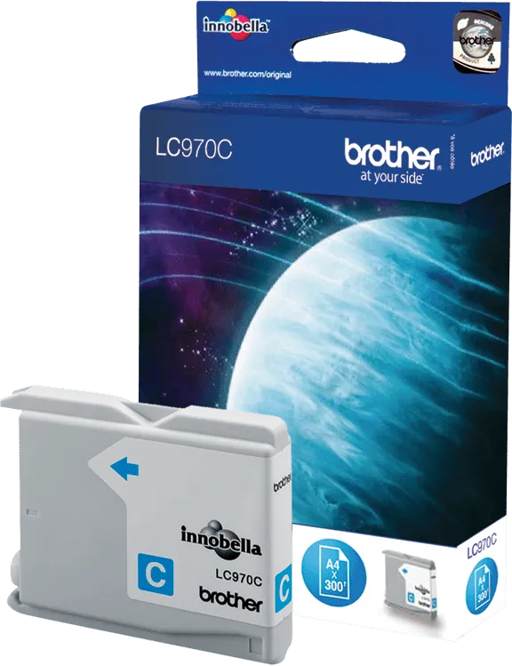 Brother LC970C LC-970C Cartus original cyan pt. multifunctionale Brother, 4977766648509