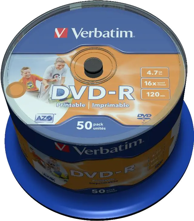 Verbatim 43533 DVD-R, 16X, 4.7GB, 120min, Wide Inkjet Printable No ID Brand, spindle 50buc