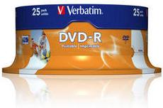 Verbatim 43538 Set 25 buc, DVD-R, 16X, 4.7GB, 120min, inkjet photo printable, 02394243538 023942435389