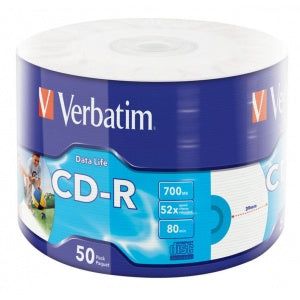 Verbatim 43794 Set 50 buc, CD-R 700MB, 52x, Wide Inkjet Printable, WRAP Extra protection, 023942433095 023942437949