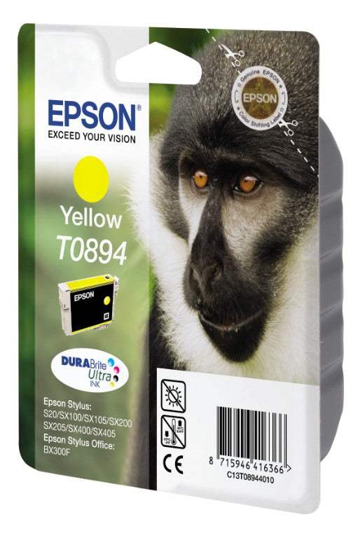 Epson C13T08944011 T08944010 Cartus yellow original pentru Epson Stylus S20/S21, 8715946493046