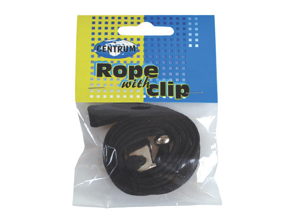 Office 82115_N Clips prindere cu snur textil,negru, pentru ecusoane