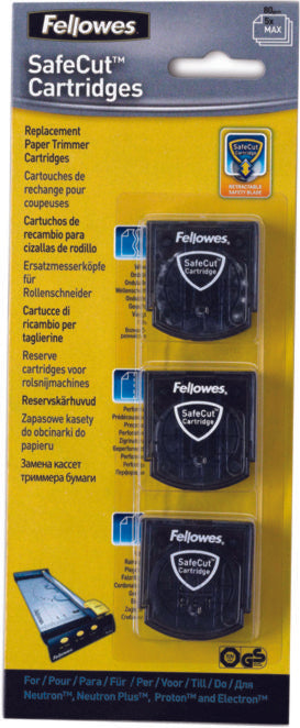 Fellowes 5411301 Set 3 cutite de schimb pentru trimmer diverse moduri taiere, 43859554782 043859554782