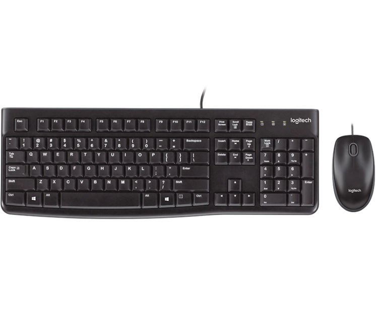 Logitech 920-002563 MK120 Wired Desktop, Tastatura + Mouse cu fir, US Layout, USB, 5099206020672