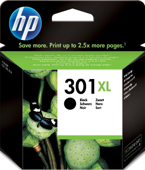 HP CH563EE No. 301XL Cartus inkjet black ORIGINAL, 430 pagini la 5% acoperire, 884962894446 884962894460 884962894453