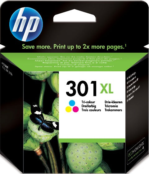 HP CH564EE No. 301XL Cartus inkjet tricolor ORIGINAL, 300 pagini la 5% acoperire, 884962894538 884962894545 884962894569 884962894552 884962894460