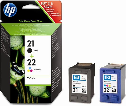 HP SD367AE No. 21 + 22 Set de doua cartuse inkjet ORIGINALE black + color, 883585651719