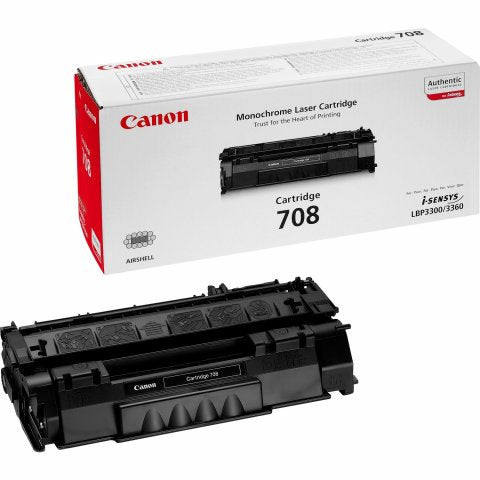 Canon 0266B002 CRG708 Cartus toner original negru pentru LBP3300, 2500 pag, 4960999270678