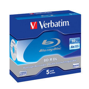 Verbatim 43748 BD-R dual layer 6X, 50GB, White-blue surface hard coat, 02394243748