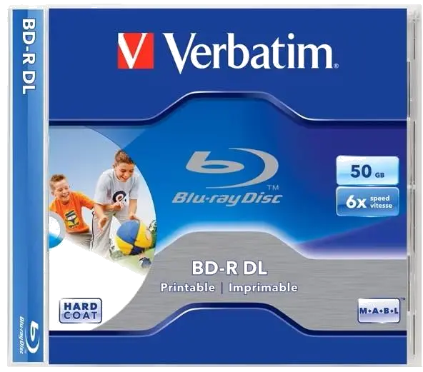 Verbatim 43736 BD-R dual layer 6X, 50GB, Wide Printable, Surface Hard Coat, 02394243736 023942437352