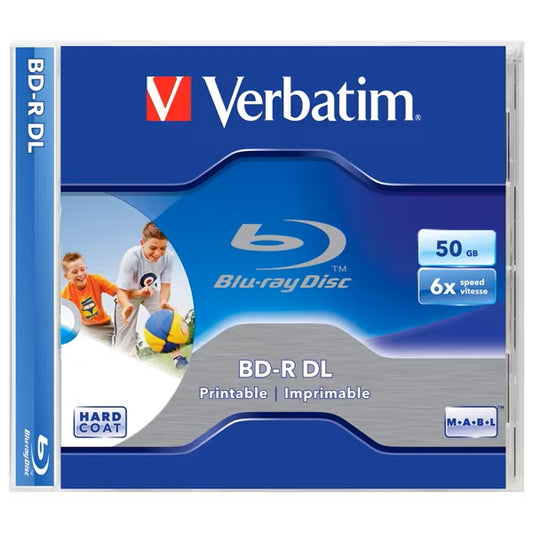 Verbatim 43736 BD-R dual layer 6X, 50GB, Wide Printable, Surface Hard Coat, 02394243736 023942437352