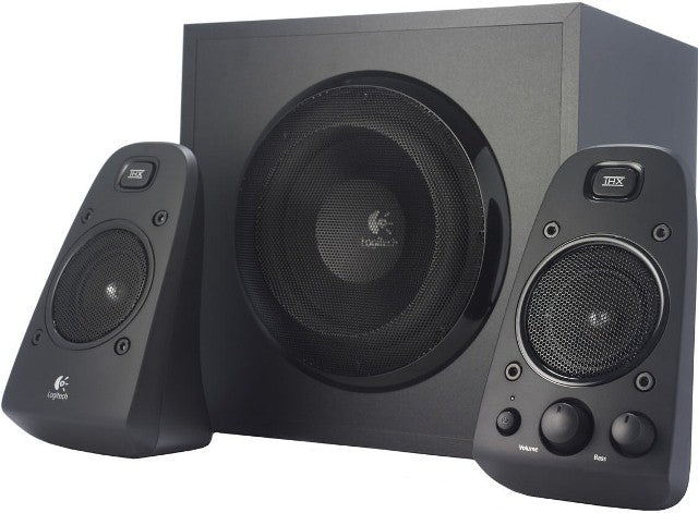 Logitech 980-000403 Z623 2.1 Speaker System, 200W RMS 130W + 2x35W), 3.5mm jack/RCA, 5099206024823