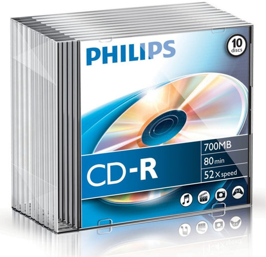 Philips PHS10 CD-R Extra Protection 52x, 700MB, Slim Case