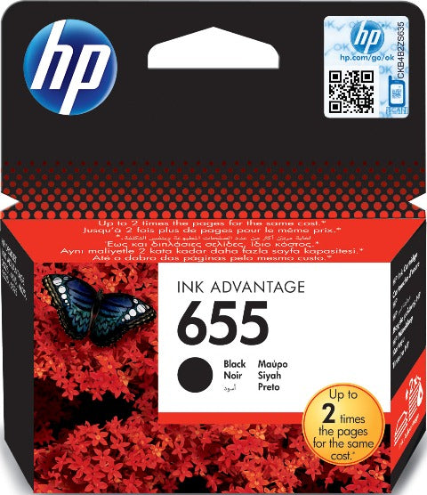 HP CZ109AE No. 655 Cartus inkjet black ORIGINAL, 550 pagini, 886112546007