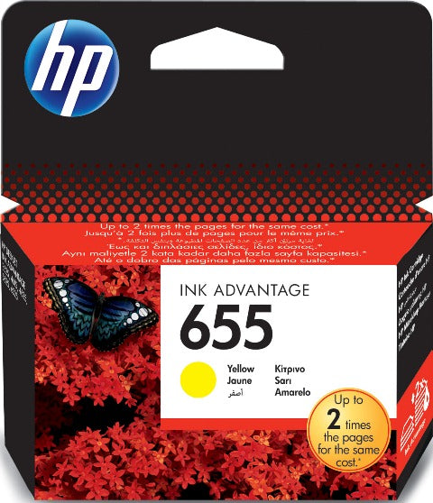 HP CZ112AE No. 655 Cartus inkjet yellow ORIGINAL, 600 pagini, 886112546038 886112546090