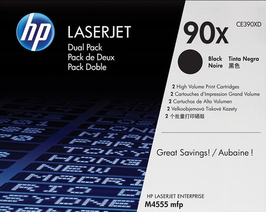 HP CE390XD Set doua cartuse toner No. 90X negru, 2x24k, 886112379650