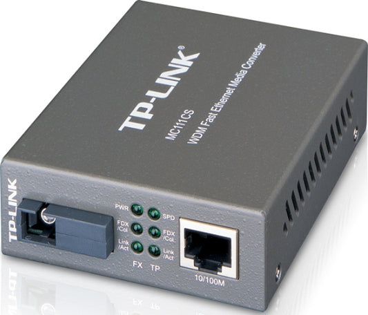 TP-Link MC111CS Convertor RJ45 10/100M la fibra SC single-mode, 6935364030414