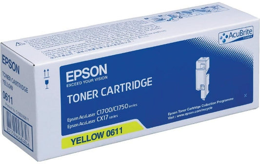 Epson C13S050611 Cartus toner yellow original pt Epson C1700, CX17, 1400 pag, 8715946484846