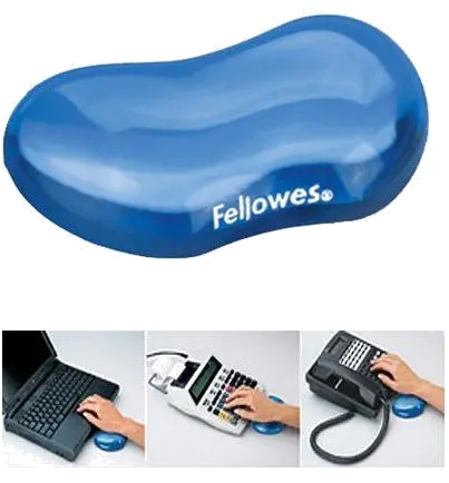 Fellowes 91177-72 Crystal Gel Flex Rest Blue suport incheietura din gel, ergonomic, 077511911774 50077511911779