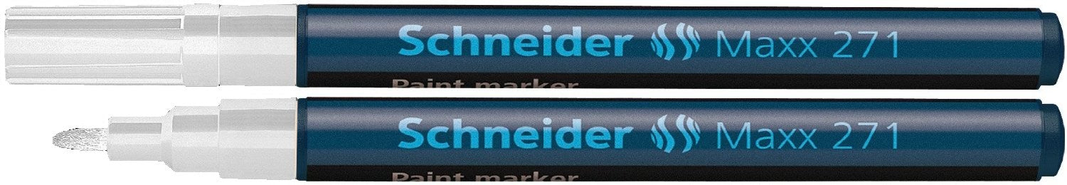 Schneider 5188_A MAXX 271 Marker cu vopsea ALBA, permanent, varf rotund de 1-2mm, 4004675009517