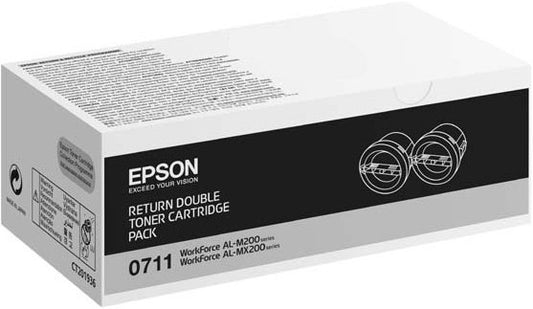 Epson C13S050711 Double pack toner original negru return (2x2500), 8715946521015