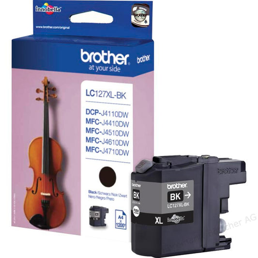 Brother LC127XLBK LC-127XLBK Cartus negru original HC pt MFC-J4410DW/MFC-J4510D, 4977766713931