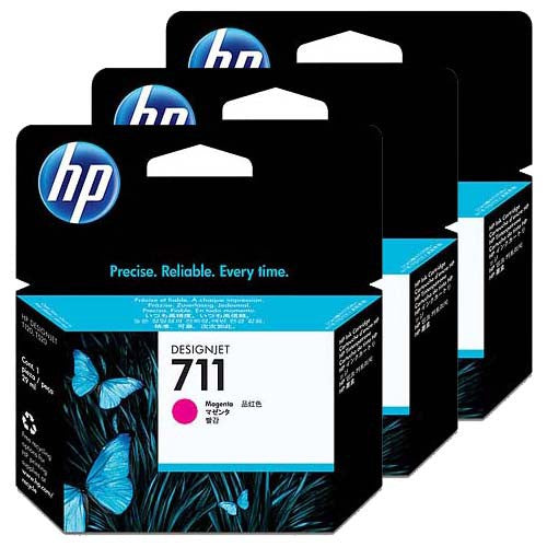 HP CZ135A No. 711 Tripack 3 cartuse inkjet magenta ORIGINALE, 3 x 29 ml, 886112841188